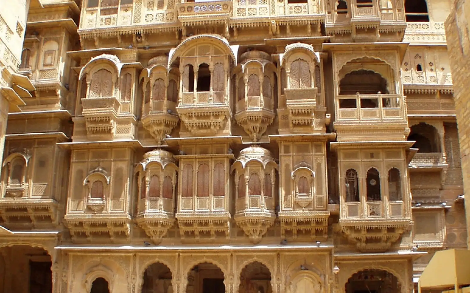 Die schönen Balkone des Patwon ki Haveli