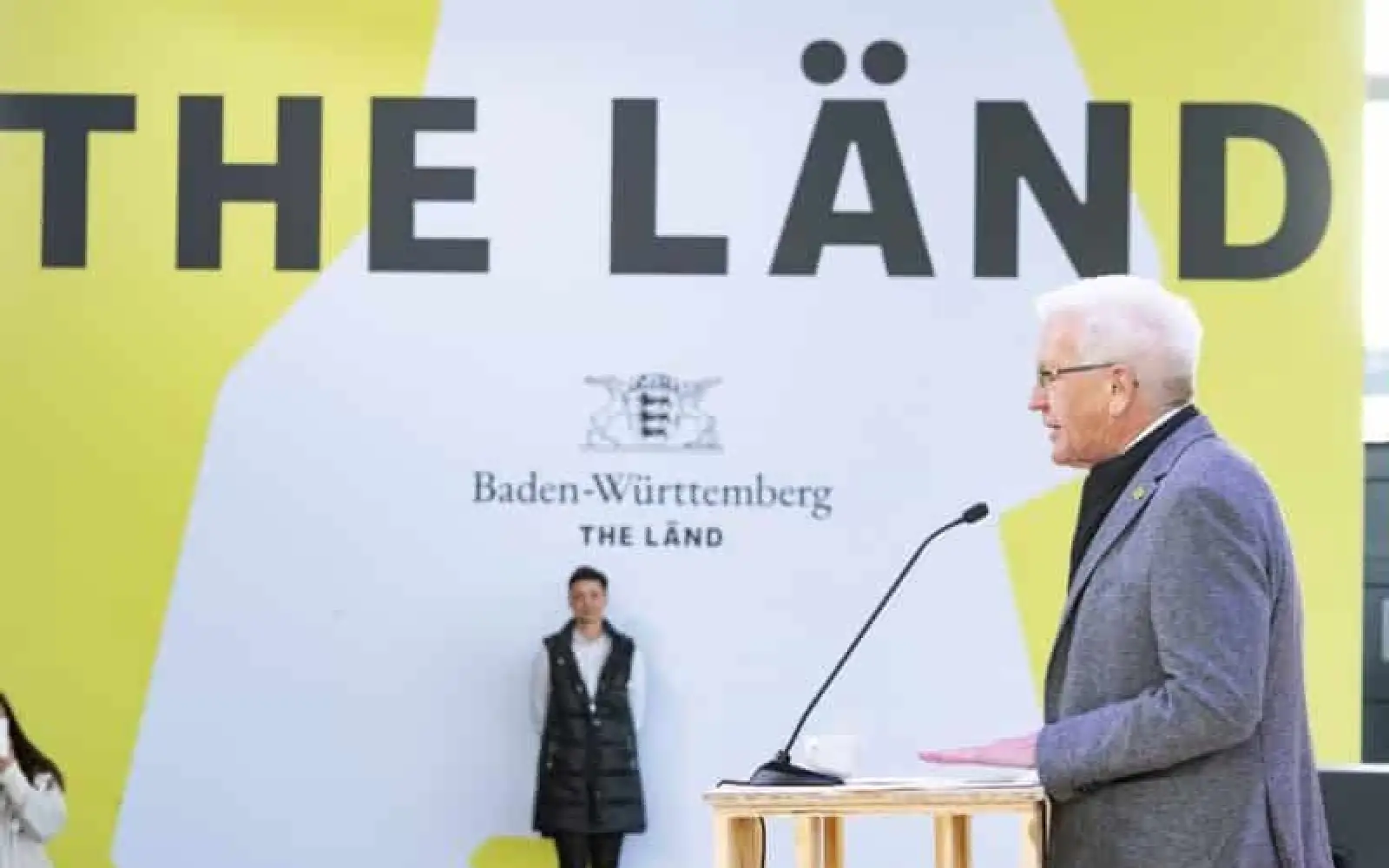 Ministerpräsident Winfried Kretschmann bei der Präsentation der Dachmarkenkampagne
Foto: Studio KD Busch/Staatsministerium Baden-Württemberg