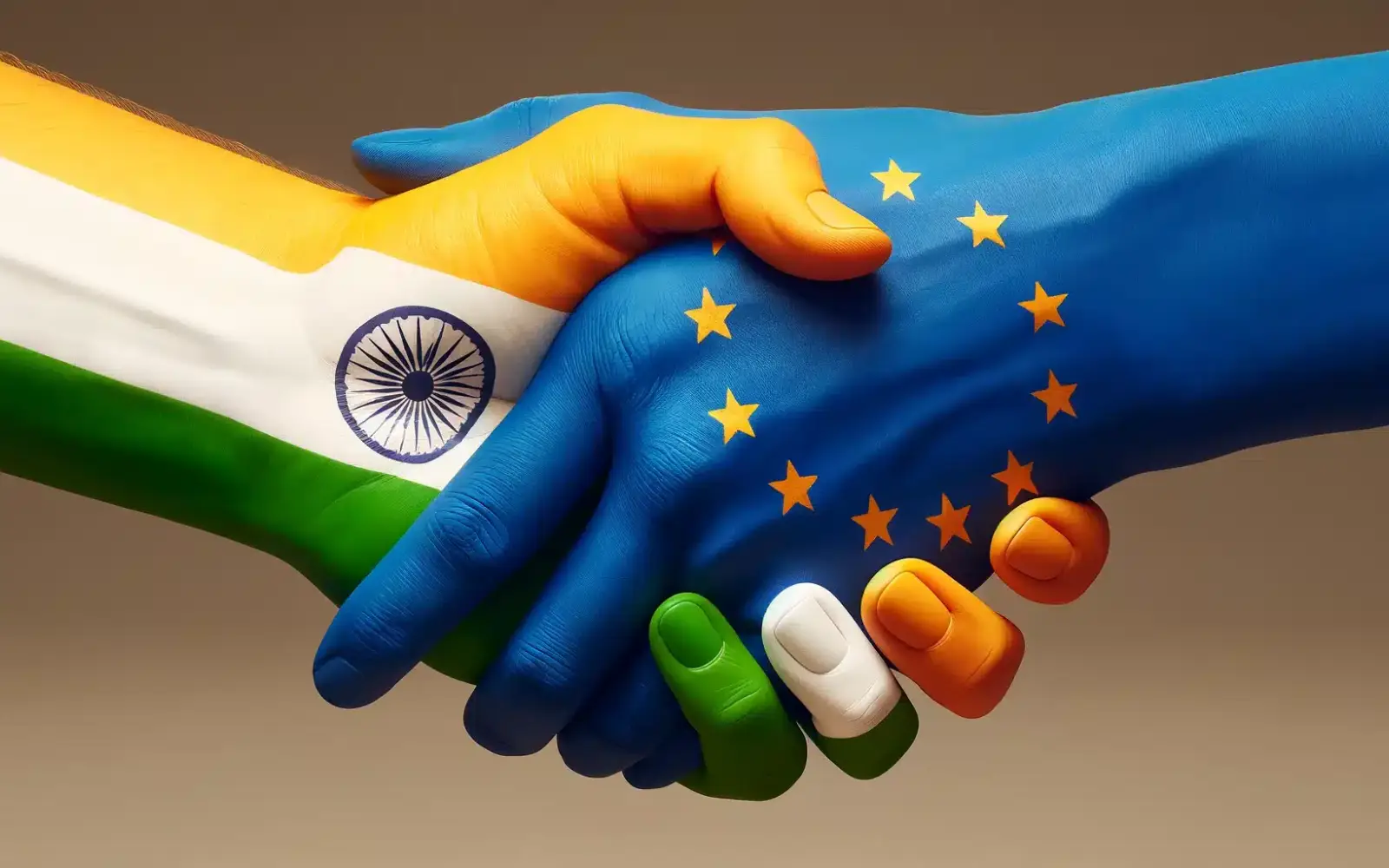 DALL·E 2024-06-02 19.56.00 - A highly realistic depiction of cooperation between India and the European Union