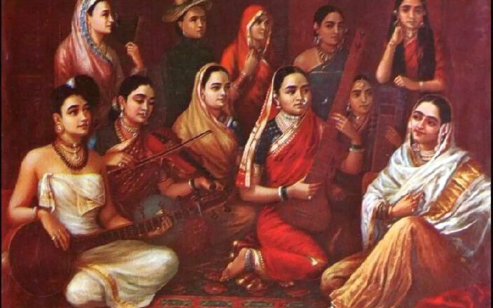 galaxy-of-musicians by Raja Ravi Verma 18th Century