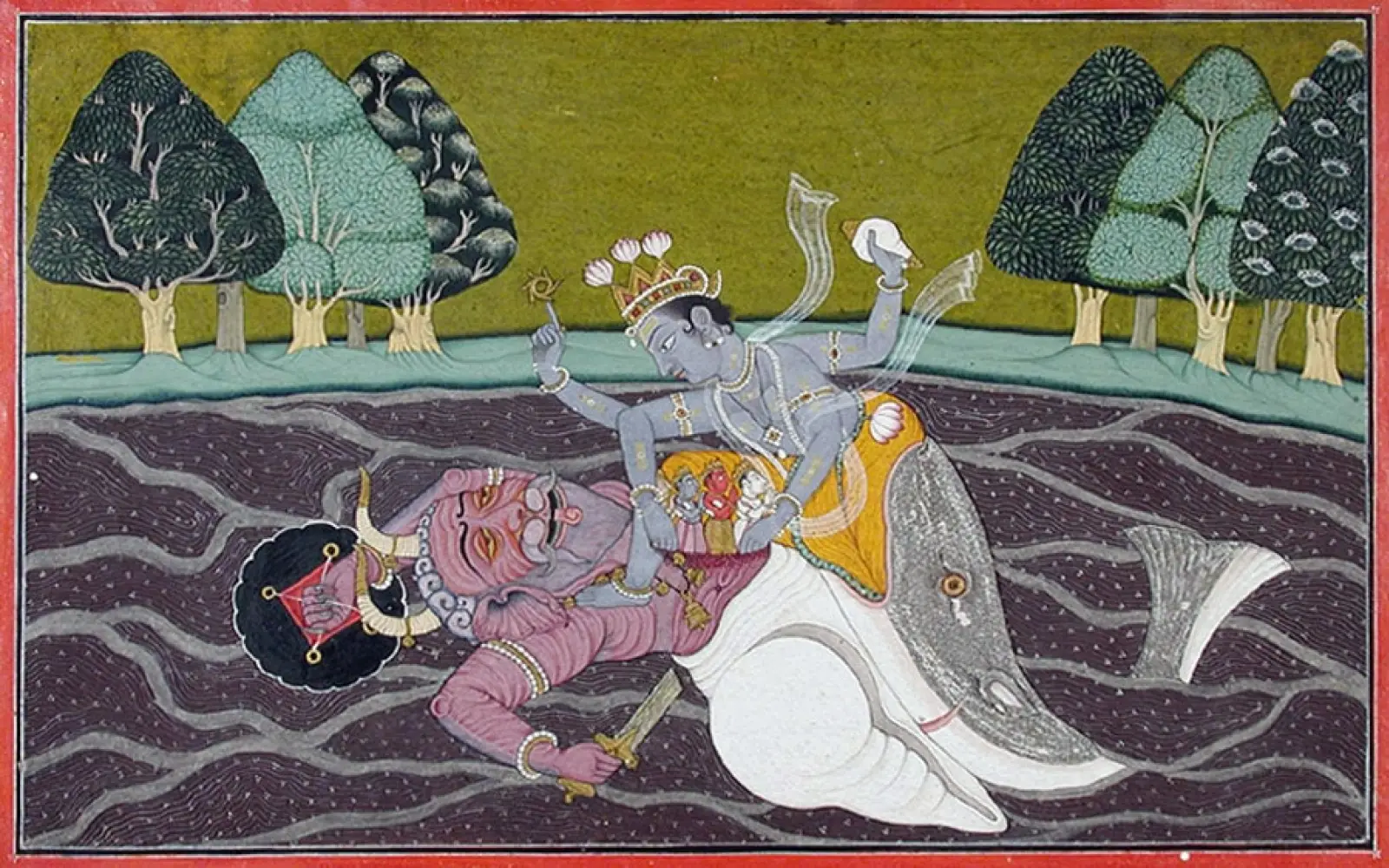 Matsya, die Fischinkarnation von Vishnu. Edwin Binney 3rd Collection. The San Diego Museum of Art