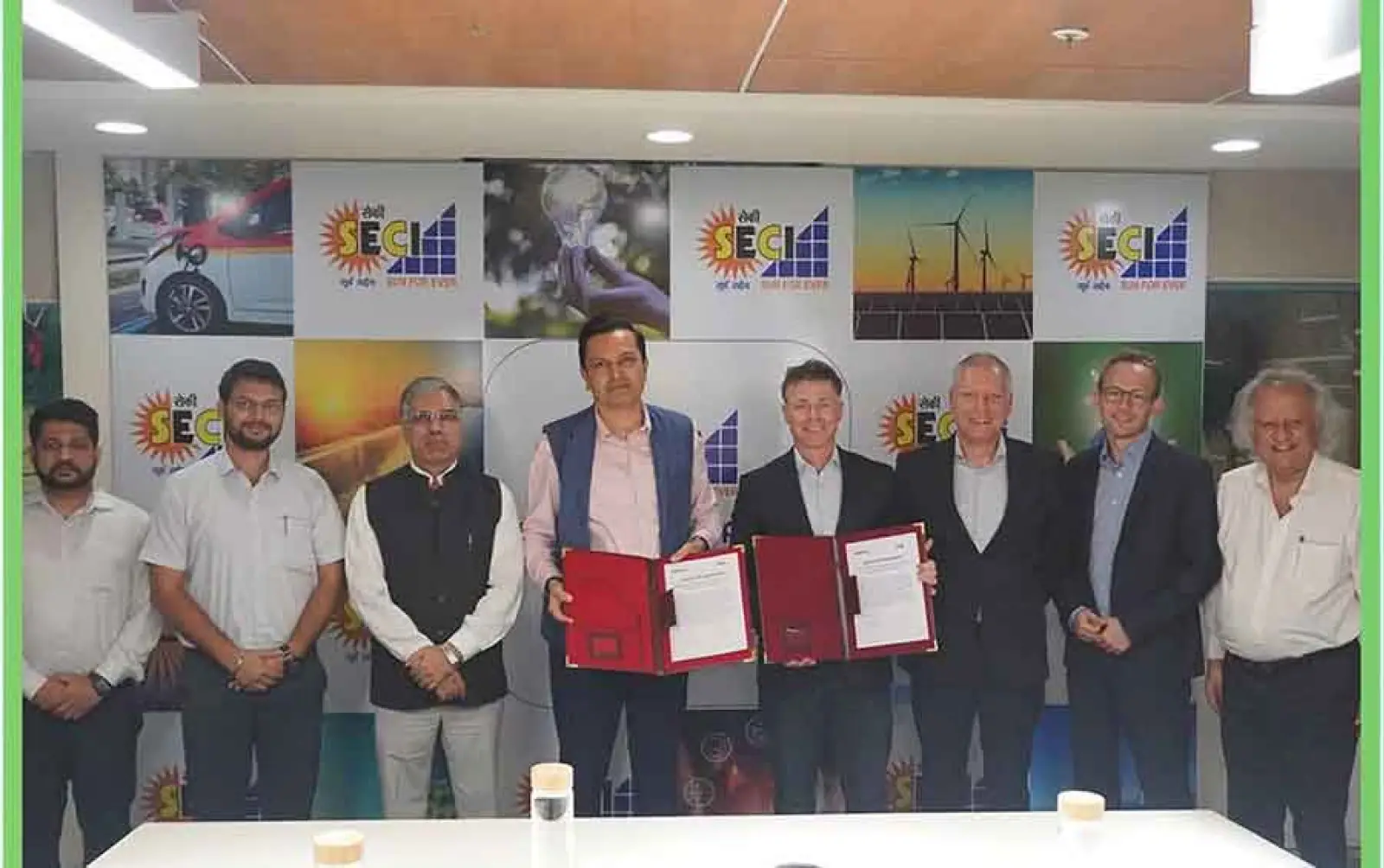 Die Solar Energy Corporation of India und die Hintco GmbH haben Eckpunkte einer Rahmenvereinbarung für eine mögliche gemeinsame Ausschreibung erneuerbarer Kraftstoffe vereinbart. Foto: Solar Energy Corporation of India
