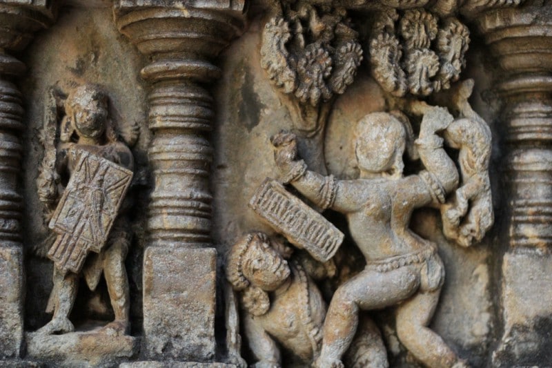 Steinmetzarbeit an einem Tempel in Amritapura. Foto: Lingaraj G J