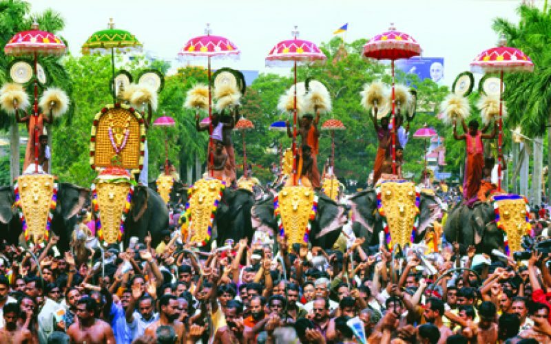 Das Elefantenfestival in Thrissur. © Foto: Reiner Sahm