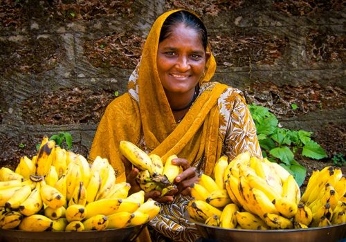 Bananenverkäuferin Goa