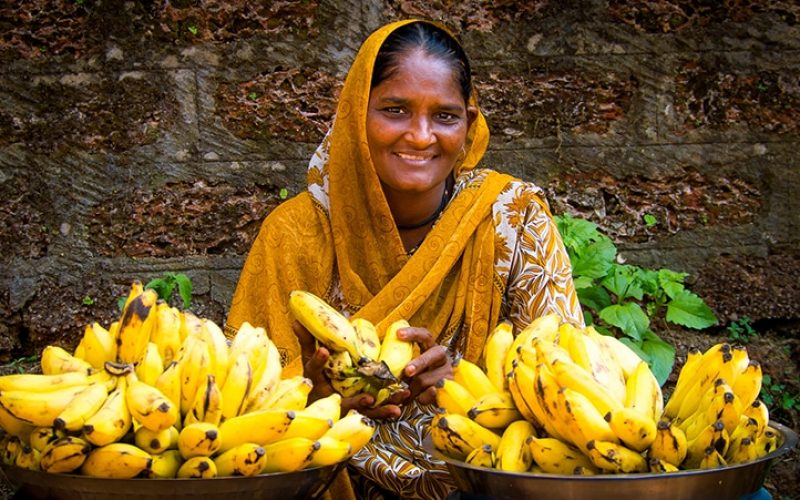 Bananenverkäuferin Goa