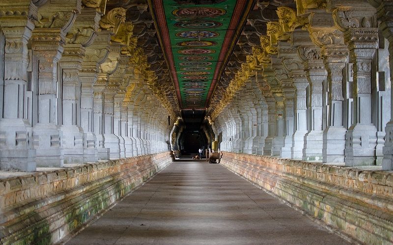 Der Säulengang des Ramanathaswamy Tempels in Rameshwaram. Foto: Pablo Necochea