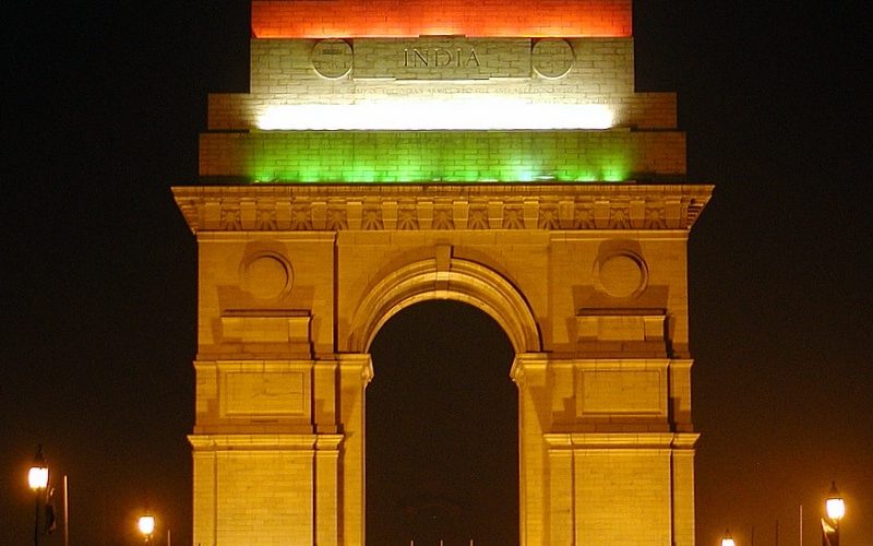 Das India Gate auf dem Boulevard Raj Path im Regierungsviertel in Neu-Delhi am Republic Day. Foto: Ramesh Lalwani